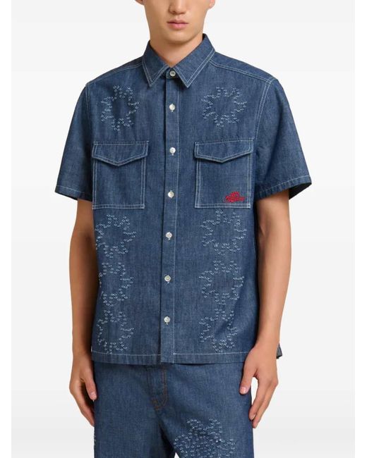 Marni Blue Pocketed Shirt
