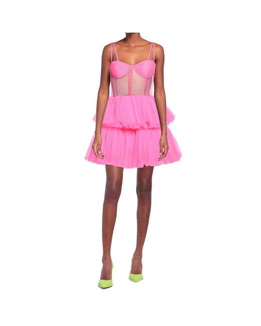 19:13 Dresscode Pink Tulle Mini Dress