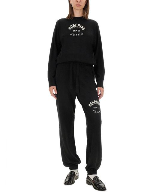 Moschino Black Jersey With Logo