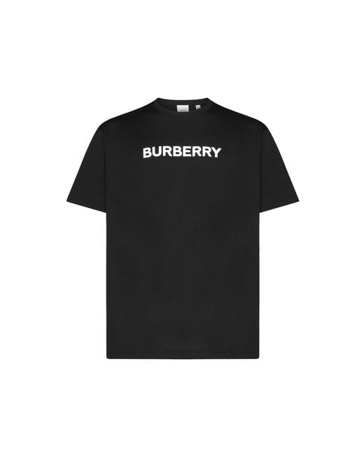 Burberry Harriston Logo T -shirt in het Black voor heren