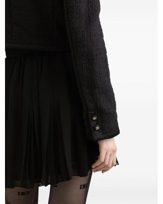Dolce & Gabbana Black Jacke Dg Aus Einem Baumwollgemisch