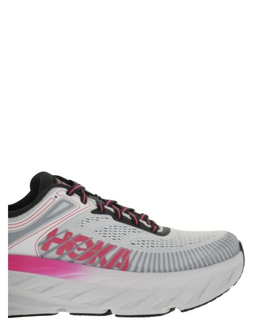 Hoka One One Purple Bondi 7 Running Trainers