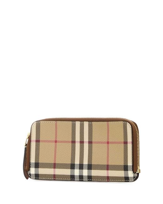 Burberry Multicolor Printed Canvas Card Holder