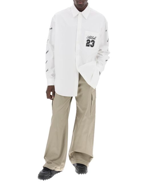 Off-White c/o Virgil Abloh Uit Wit "oversized Shirt Met in het White voor heren