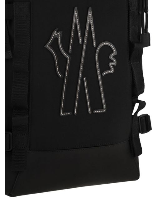 Moncler Black Water-Repellent Backpack for men