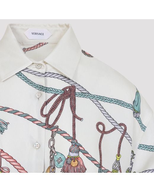 Versace White Silk Shirt