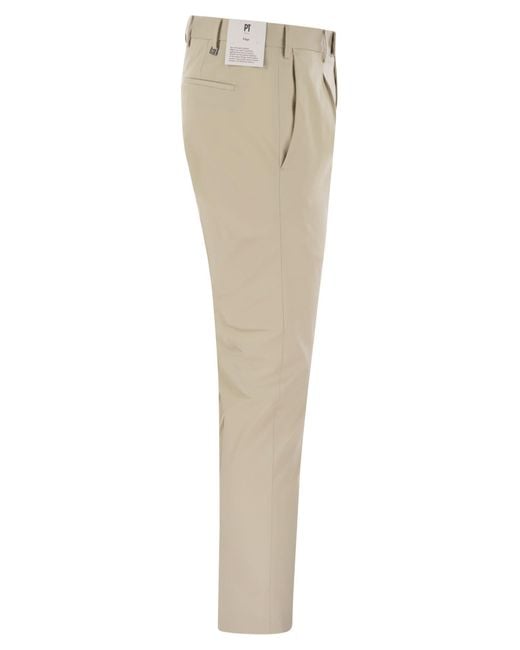 PT Torino Natural Dieci Stretch Cotton Trousers for men