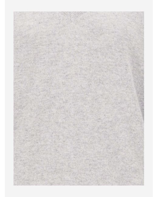 Vince White Cashmere Pullover