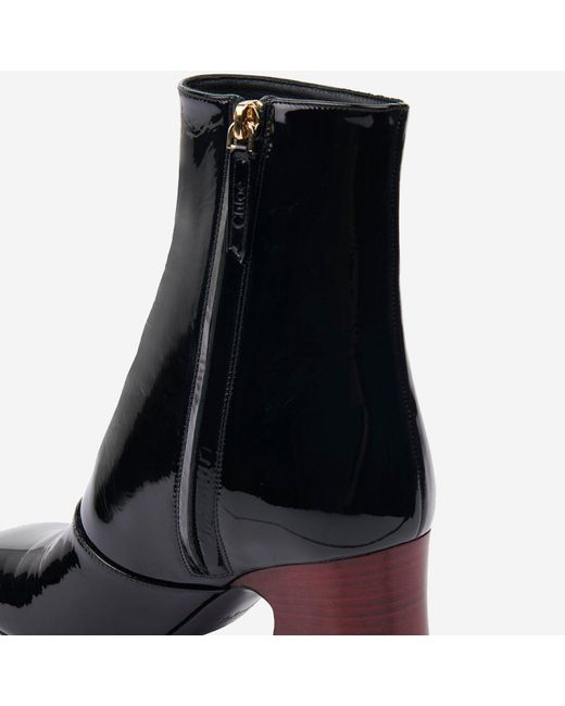 Chloé Black Janis Heeled Ankle Boot