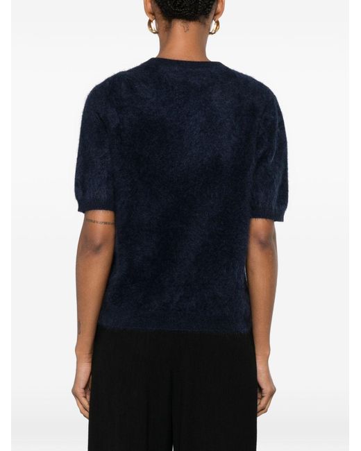 Soft Goat Blue Cashmere T-Shirt