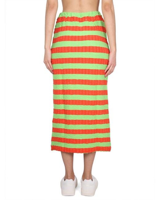 Sunnei Yellow Striped Skirt