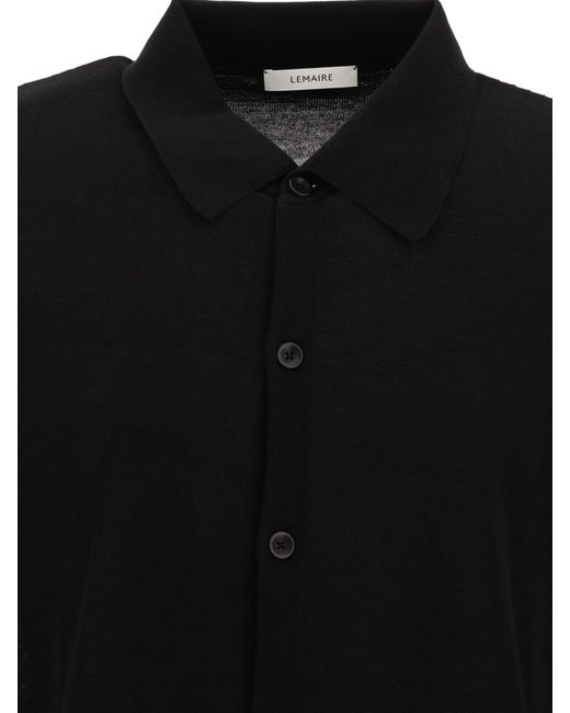 Lemaire Gebreide Shirt in het Black voor heren