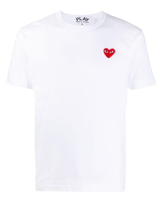 COMME DES GARÇONS PLAY White Slim Cotton T Shirt