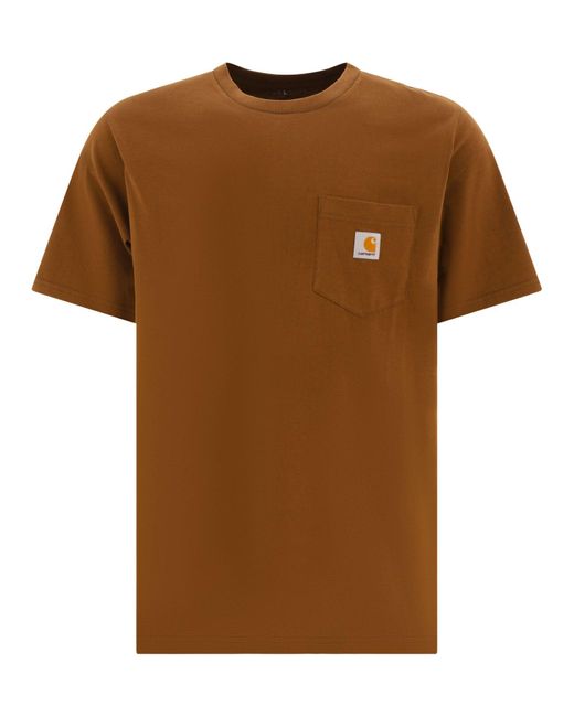 Carhartt "pocket" T -shirt in het Brown voor heren
