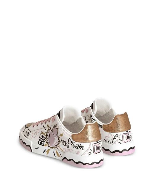 Dolce & Gabbana White Dolce & Gabbana Portofino Sneakers
