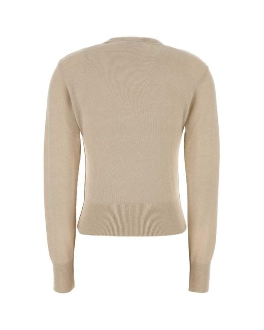 Burberry Natural Sand Wool Blend Sweater