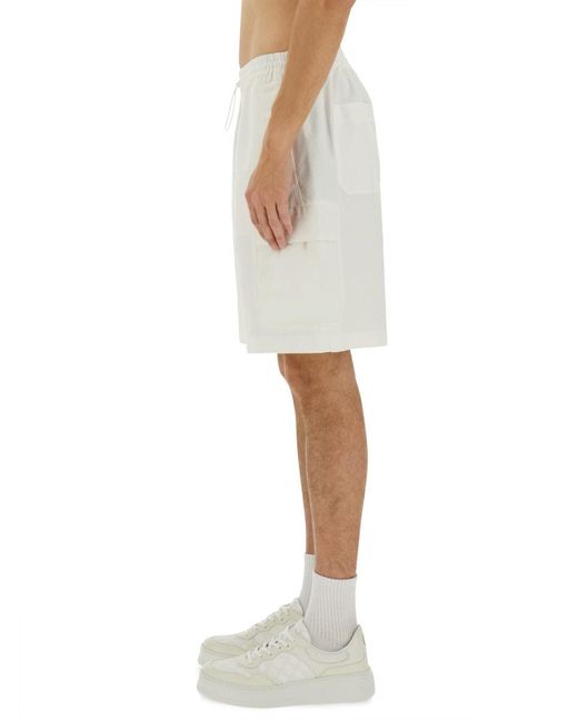 Gucci White Cotton "Web" Shorts for men