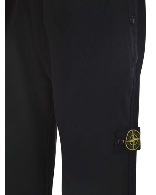 Stone Island Blue Regular Fit Jogger Trousers With Seasonal Pocket for men
