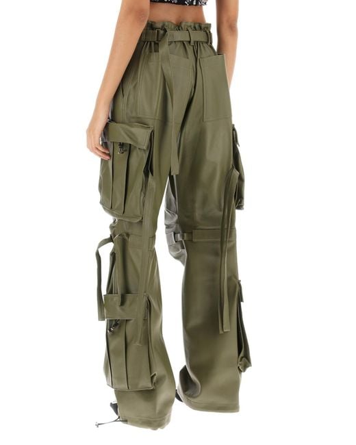 DARKPARK Lilly Cargo Pants In Nappa Leather in het Green