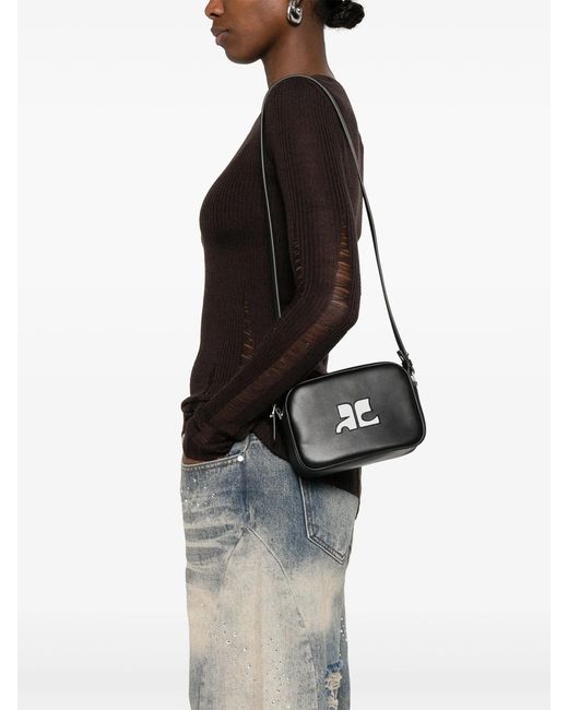 Courreges Black "Reedition" Camera Bag