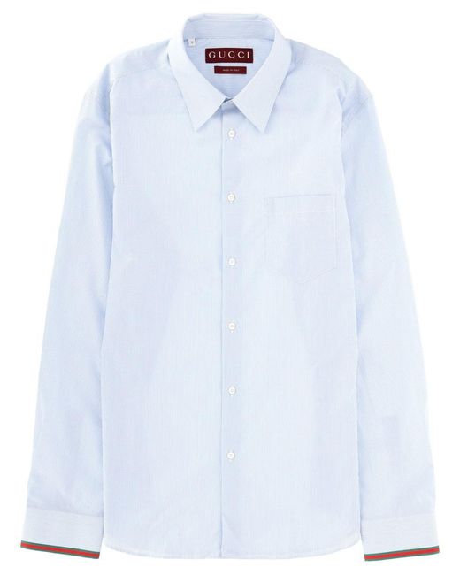 Gucci White Striped Shirt for men