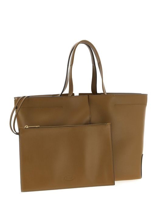 TOD 's Medio pequeño ' DI Bag Folio 'Bolsa de compras Tod's de color Brown