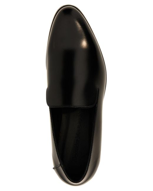 Alexander McQueen Black Leather Loafers