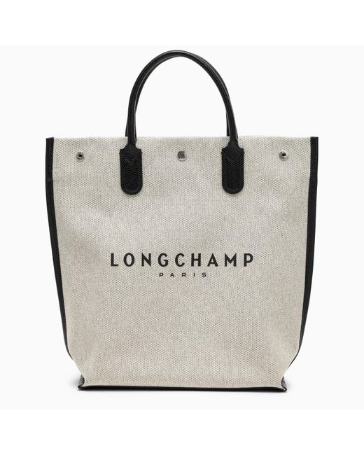 Longchamp M Essentiële Ecru -tastas in het Metallic