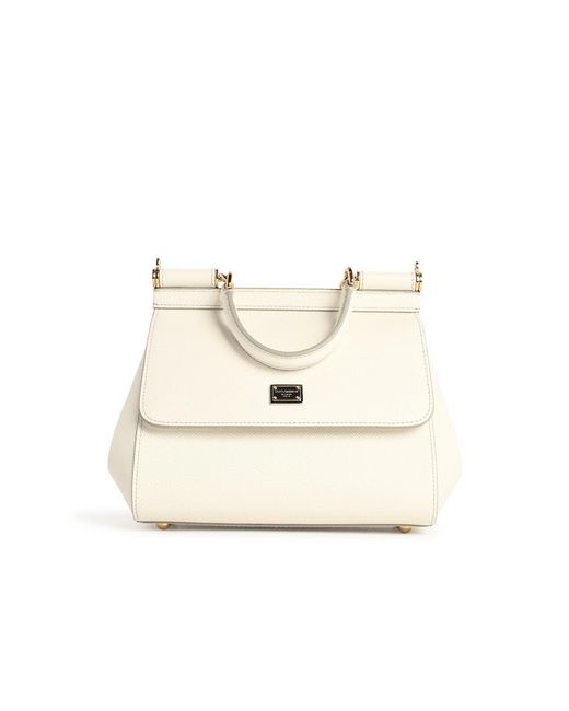 Dolce & Gabbana Natural Medium 'My Sicily' Leather Handbag