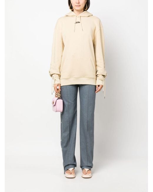 Jean Paul Gaultier Natural Logo Cotton Hoodie