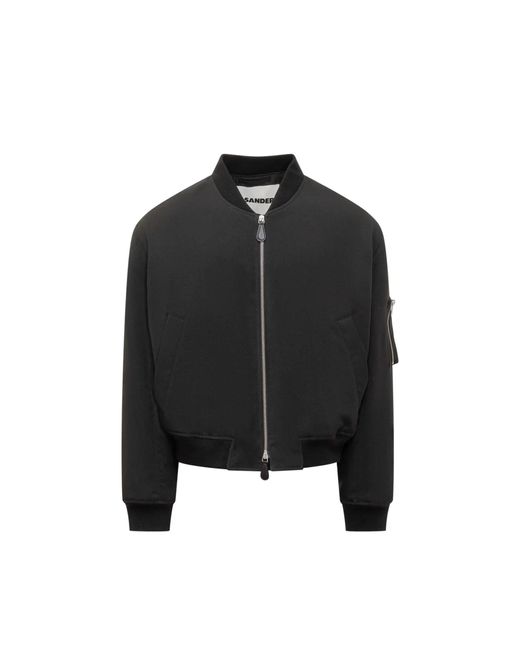 Jil Sander Black Bomber Jacket for men