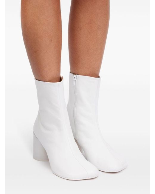 MM6 by Maison Martin Margiela 70 Mm Anatomic Enkellaarzen in het White