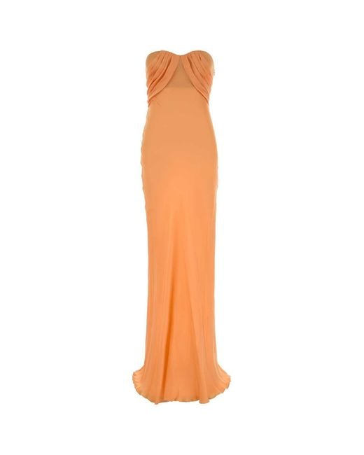 Ermanno Scervino White Silk Long Dress