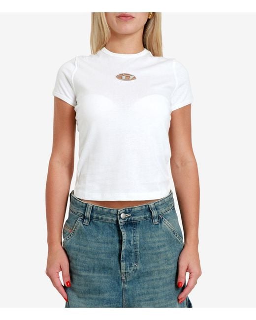 DIESEL White T Shirts And Polos