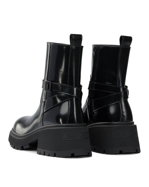 Jimmy Choo "conny Platte" Enkellaarzen in het Black