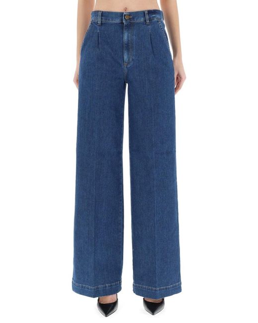 PT Torino Blue Cotton-Blend Jeans