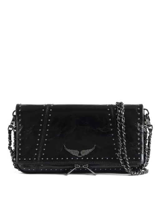 Zadig & Voltaire Black Rock Vintage Patent Studs