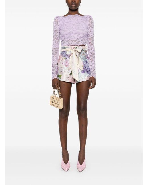 Shorts en soie imprimée Zimmermann pour homme en coloris White
