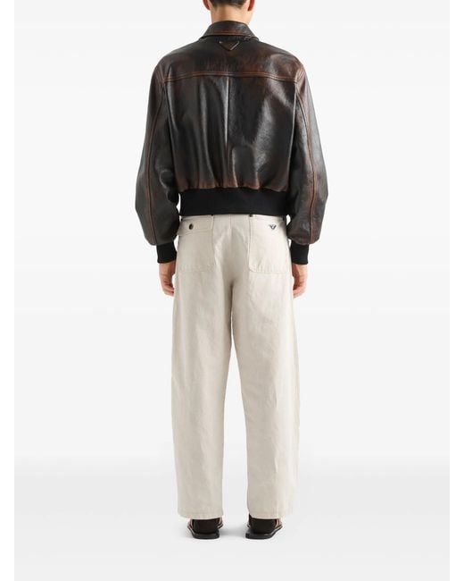 Prada Chambray-broek in het White voor heren