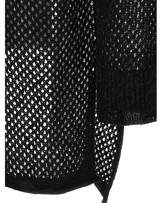 Yohji Yamamoto Asymmetrische Strickjacke in Black für Herren