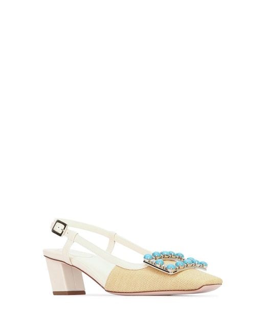Roger Vivier Natural Embellished Pumps