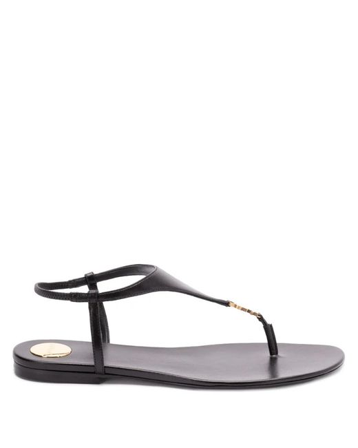 Saint Laurent Brown Cassandra Sandals