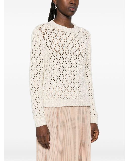 Fabiana Filippi Natural Crewneck Sweater