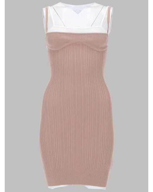 DIESEL Pink Slim Fit Layered Tank Dress