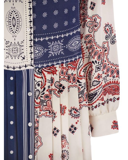 Weekend by Maxmara Blue Zuai Printed Viscose Chemisier