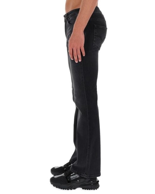 Versace Jeans Couture Black High-Rise Flared Jeans for men