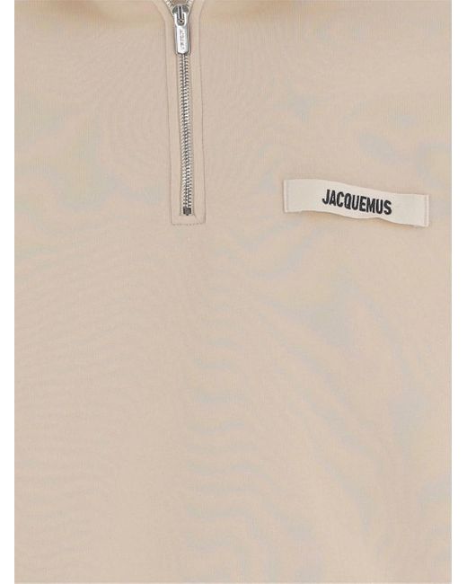 Jacquemus Natural Logo Polo Collar Sweatshirt