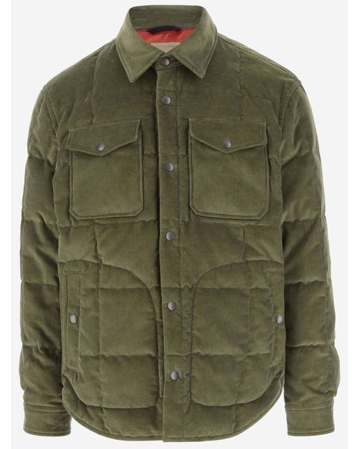 Camisa acolchada de algodón de Woolrich de hombre de color Green