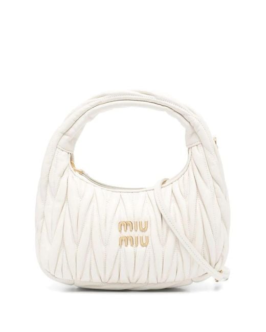 Miu Miu White Borse Matelasse'