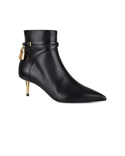Tom Ford Black Padlock Boots